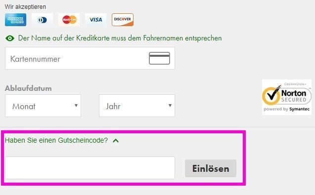 So lösen Sie einen Europcar Gutscheine ein